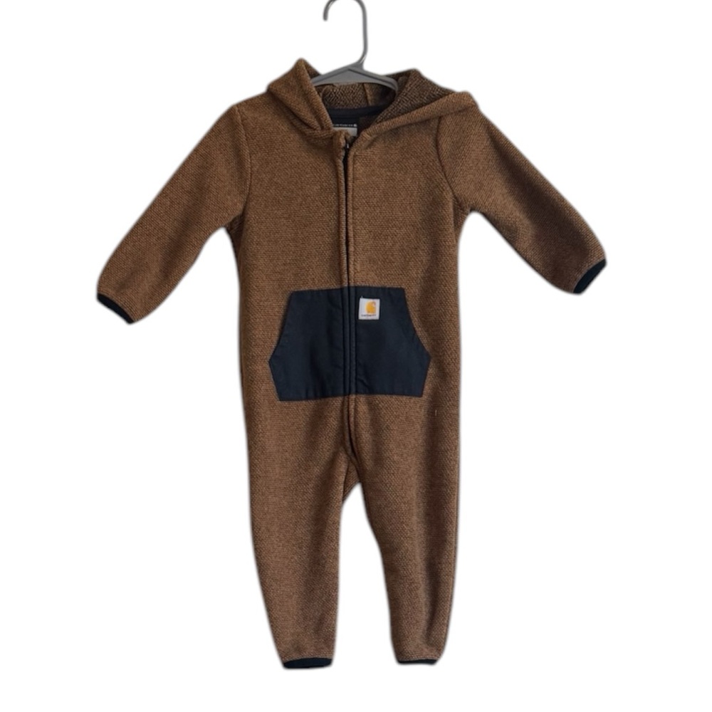 Carhartt Brown Hooded Kids Bodysuit